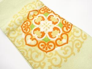 華紋模様織出し名古屋帯